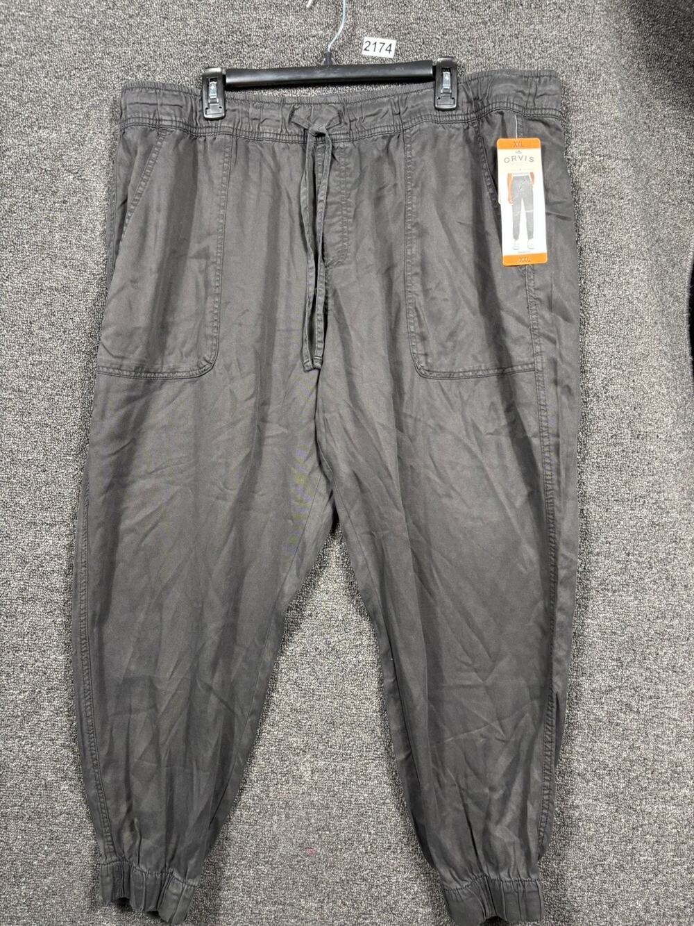 Orvis Midweight Relaxed Fit Tencel Jogger Pants Womens Size XXL Black Drawstring
